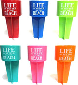 Beverage Holder Stake -Life At The Beach in 4 colors