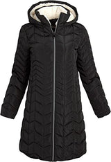 Chaqueta Acolchada de Peso Medio Color Negro