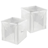 Storage Zipper Cube White/Clear Set 2
