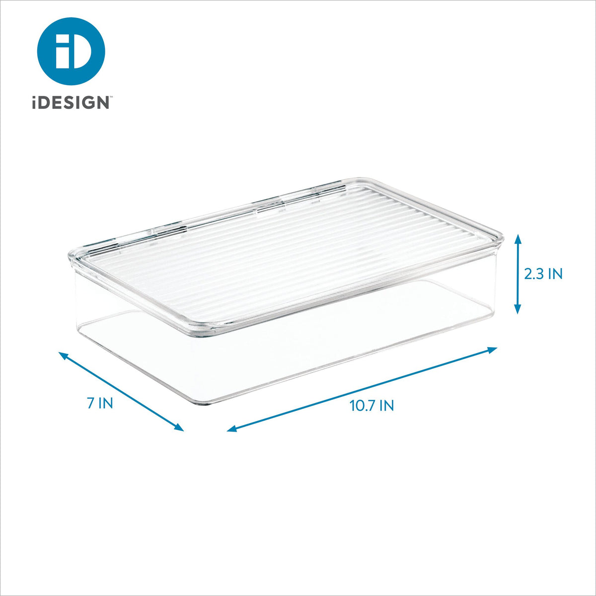 Recipiente de cocina apilable de 7.25" x 10.75" x 2.5"