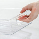 Recipiente con asas transparentes de 20x25x7.5 cm