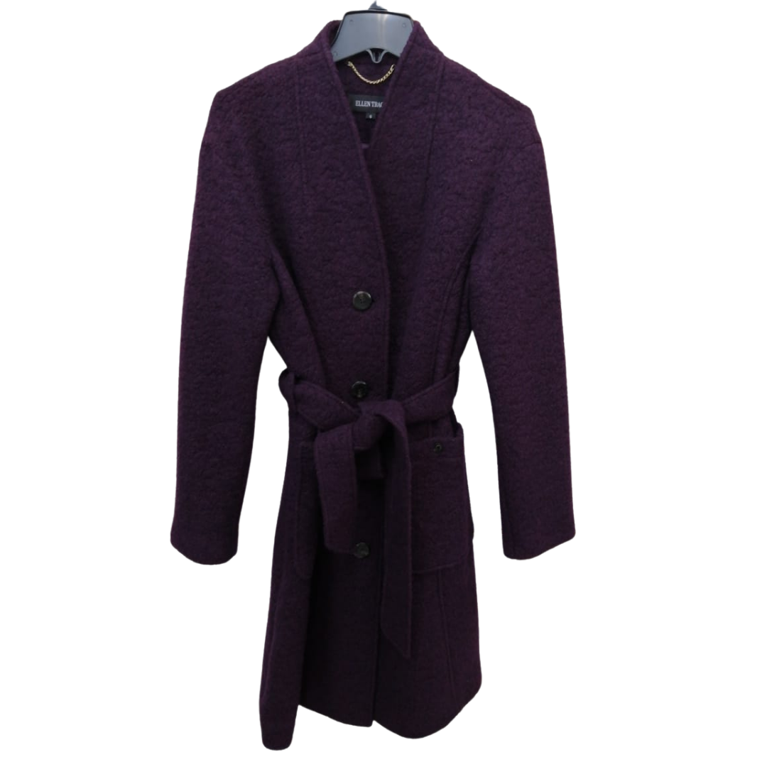 Abrigo morado de mujer