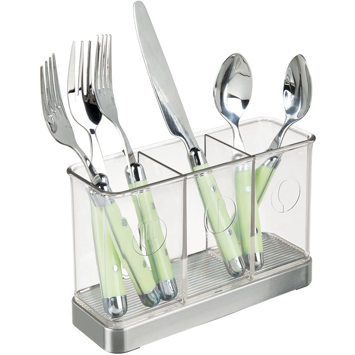 Forma 2 Flatware Organizer Brushed SS/Clear