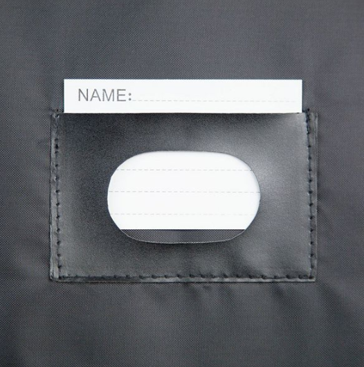Funda de traje con fuelle de 5" negra