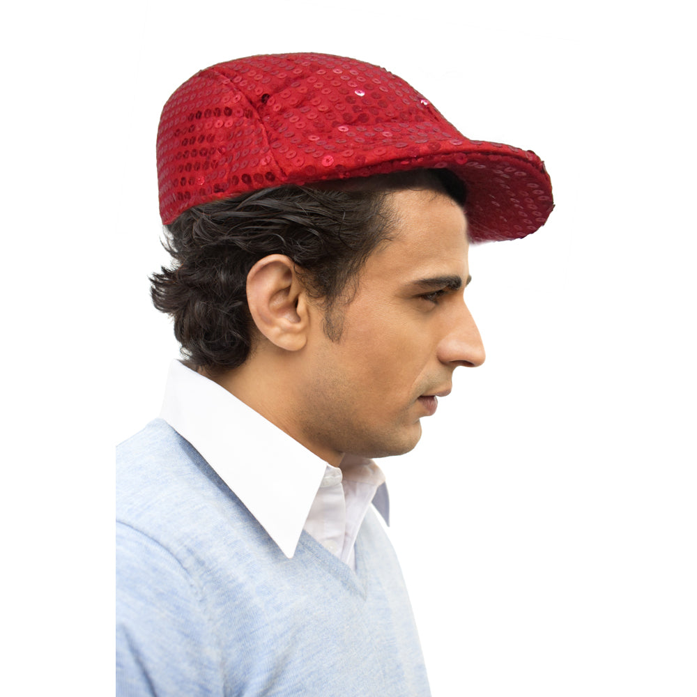 Gorra plana roja