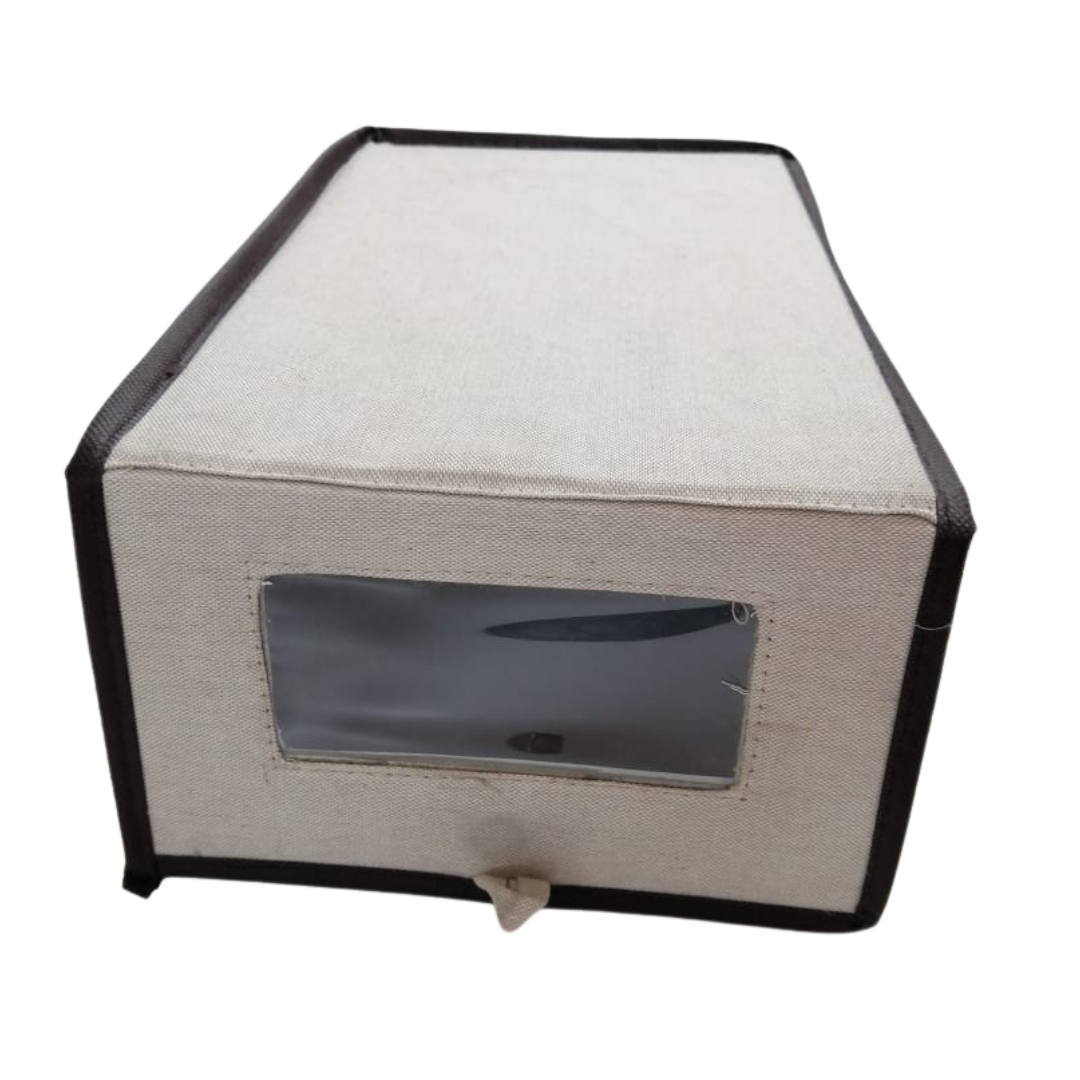 Caja para zapatos con apertura frontal