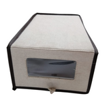 Caja para zapatos con apertura frontal