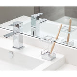 Soporte de cepillo de dientes Clarity Transparente/Cromo