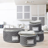 Deluxe Microfiber Plate Case Storage Set