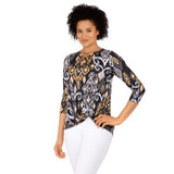 Blusa Negro Multi - Ruby Rd.