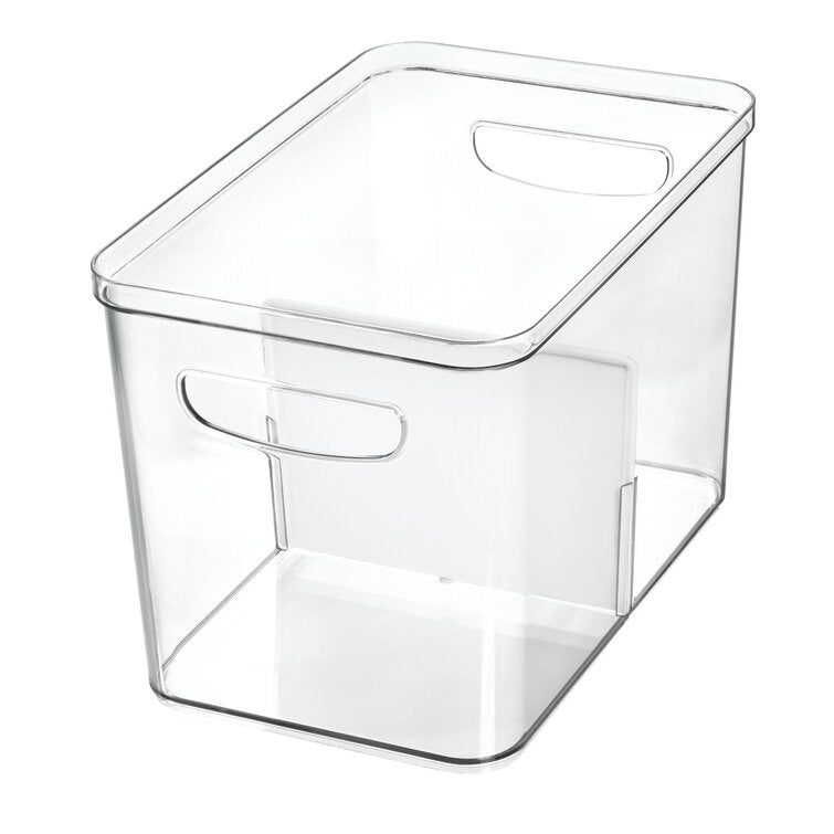 Cesto divisor de 8 x 12 x 8, transparente/blanco mate