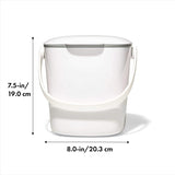 OXO GG CUBETA DE COMPOSTA FÁCIL LIMPIEZA BLANCA 0.75 GAL / 2.83 L