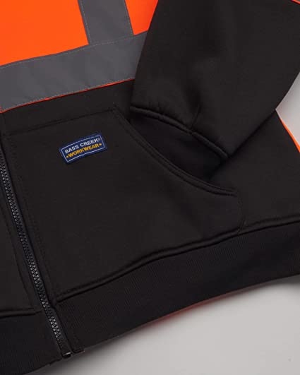 Sudadera con capucha de seguridad Clase 3 naranja neón
