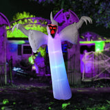 Fantasma inflable de Halloween de 3,65 m (12 pies) de altura y cara estrecha
