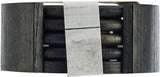Grey-washed Glazed Wood Coasters  Set of 5