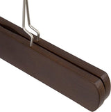 Percha para falda-pantalón de lujo con pinza, juego de 4, color café