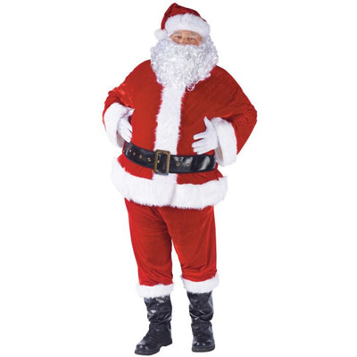 Traje de Papá Noel de Velour Completo - Talla Grande