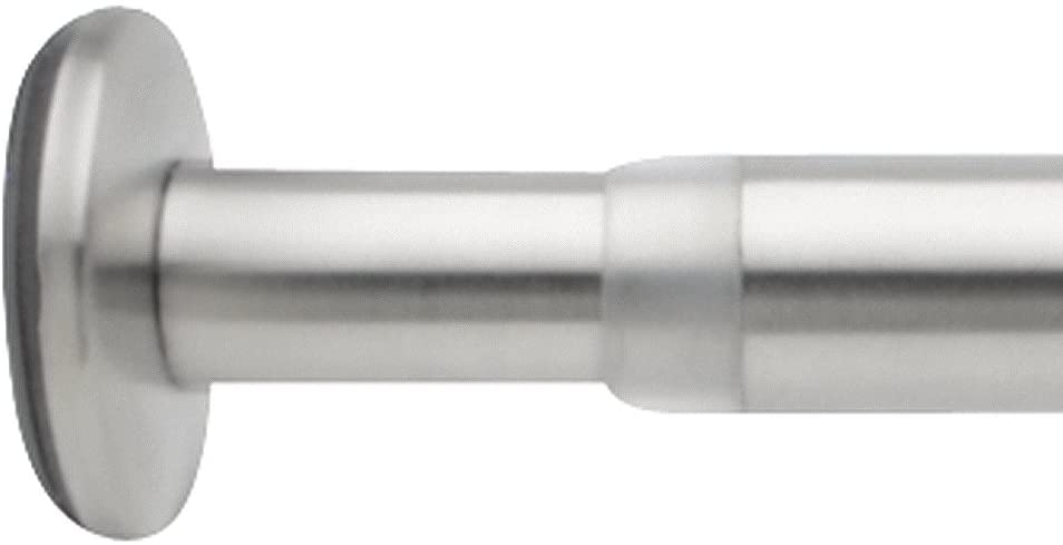 Barra de tensión para cortina Forma de acero inoxidable cepillado 52-90"