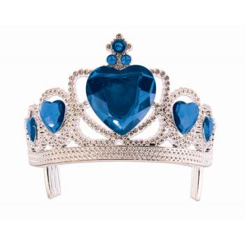 Tiara de corazón azul real