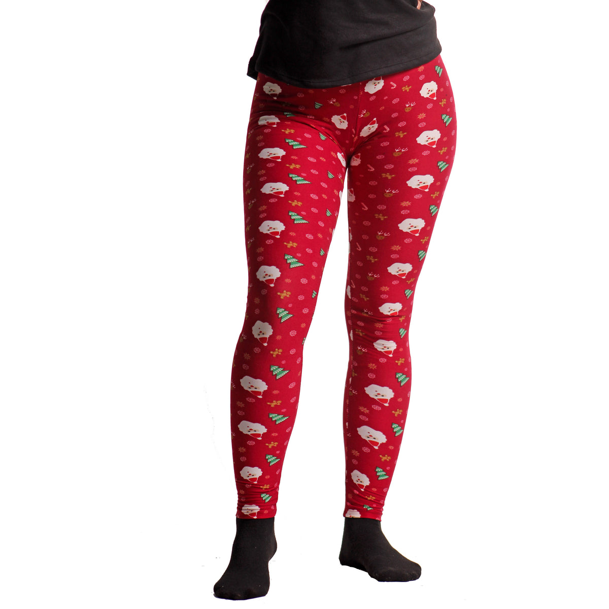 Pantalón navideño de Papá Noel rojo