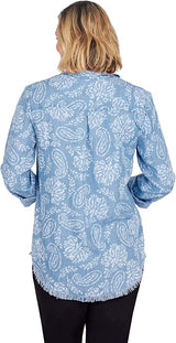 Blusa de cambray azul multicolor - Ruby Rd
