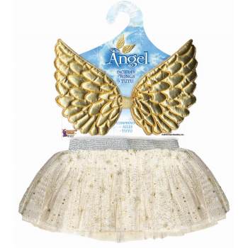 Alas de ángel y tutú para niña
