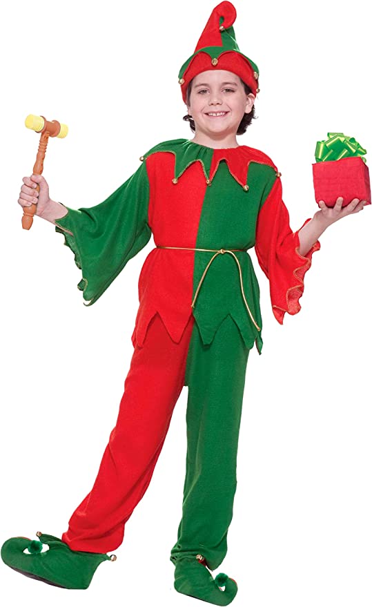 DISFRAZ DE ELFO DE PAPÁ NOEL UNISEX PARA NIÑOS