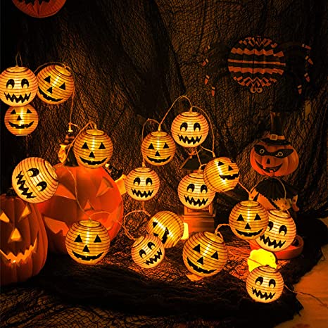Guirnalda de luces LED de calabaza de 10 unidades UL