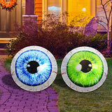 Pack Halloween 3 FT Inflatable Outdoor Scary Huge Blue & Green Eyeballs