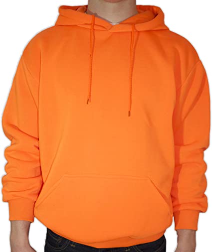 Sudadera con capucha naranja neón