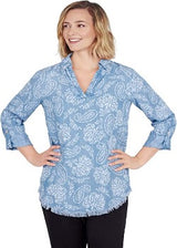 Blusa de cambray azul multicolor - Ruby Rd