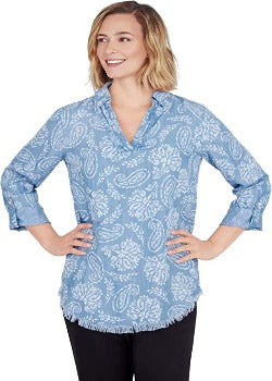 Blusa de cambray azul multicolor - Ruby Rd