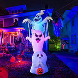 Inflable de Halloween de 3 metros con fantasmas superpuestos