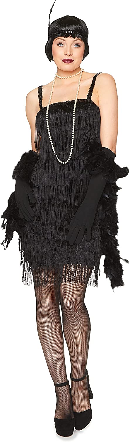 Vestido flapper negro