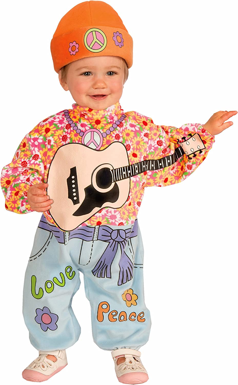 Disfraz de Bebé Hippie Estrella de Rock Pequeña