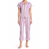 Conjunto de pijama de 2 piezas de Notchco: camiseta de manga corta y capris, color rosa