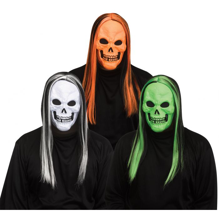Máscara de calavera de neón - Naranja