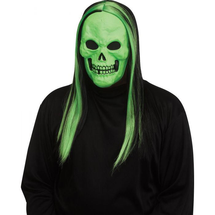 Máscara de calavera neón - verde