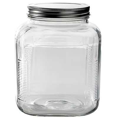 Tarro para galletas con tapa cepillada 1 galón Transparente