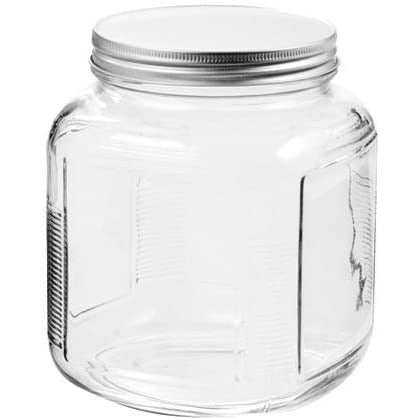 Tarro para galletas con tapa cepillada 1 galón Transparente