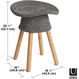 COILED STOOL GREY