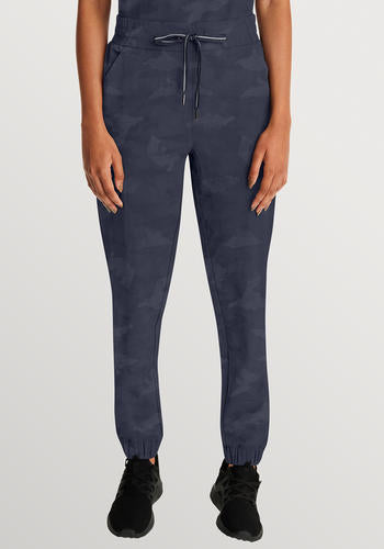 Pantalón jogger Tate color peltre con frente liso