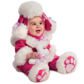 DISFRAZ DE CANICHE ROSA PARA BEBÉ