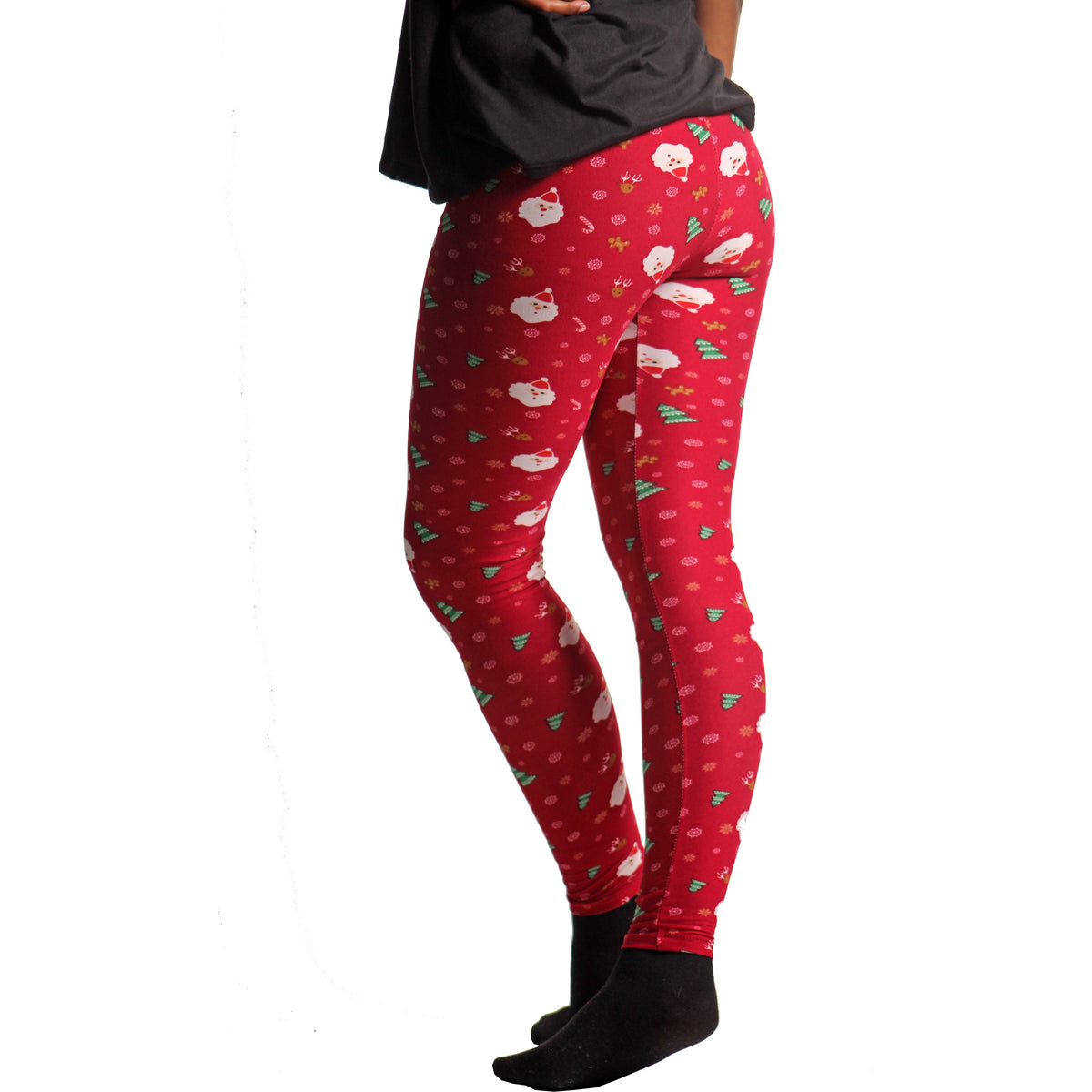 Pantalón navideño de Papá Noel rojo
