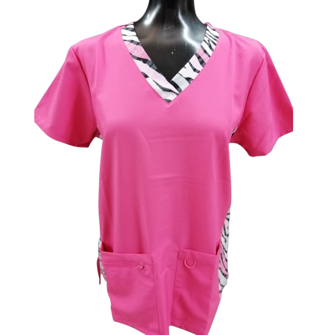Camisa estampada de cebra rosa