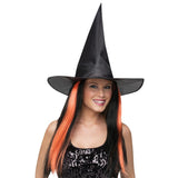 Sombrero de tafetán con cabello en 4 colores