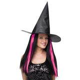 Sombrero de tafetán con cabello en 4 colores