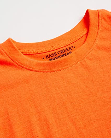 Camiseta de cuello redondo y manga corta, naranja neón