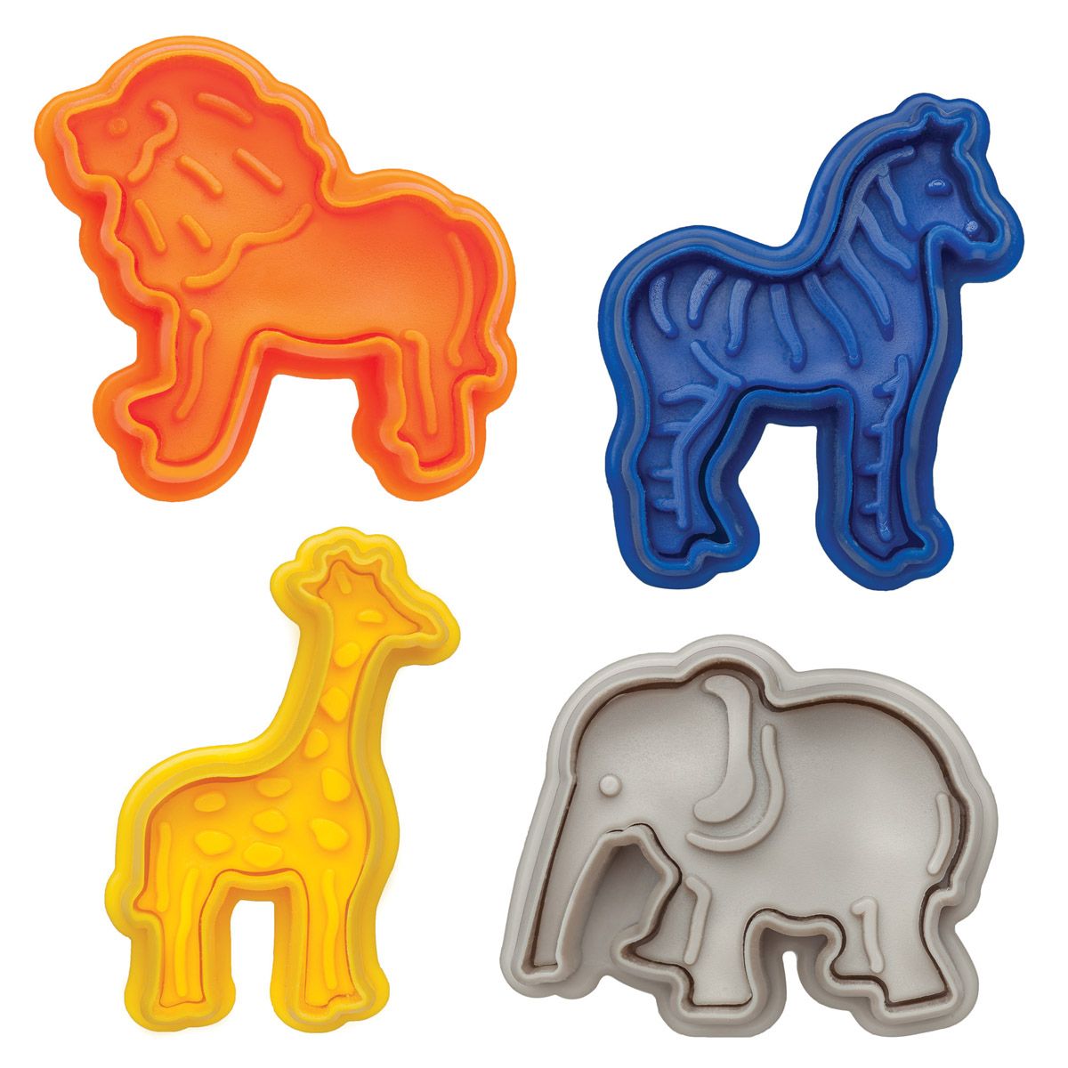 Cortadores de galletas de animales, juego de 4 unidades