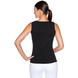 Camiseta de tirantes acanalada Plus Black Ruby Rd X